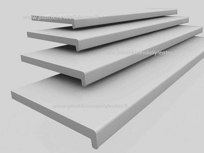 Balta PVC palangė, plastikinė vidaus palangė