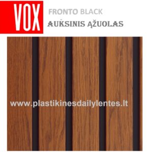 Auksinio ąžuolo imitacijos lamelinė panelė VOX Fronto Black interjerui.