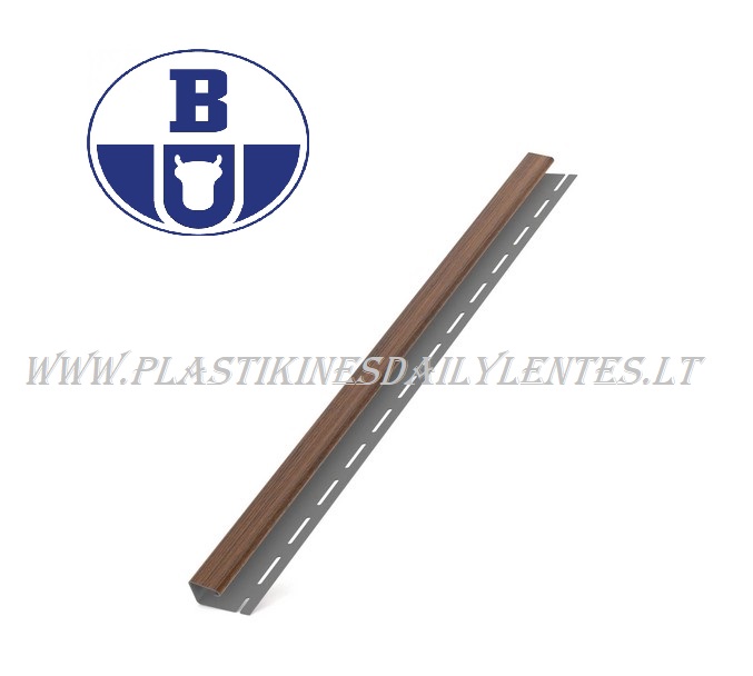 Riešuto spalvos medžio imitacijos plastikinė dailylentė stogo pakalimui